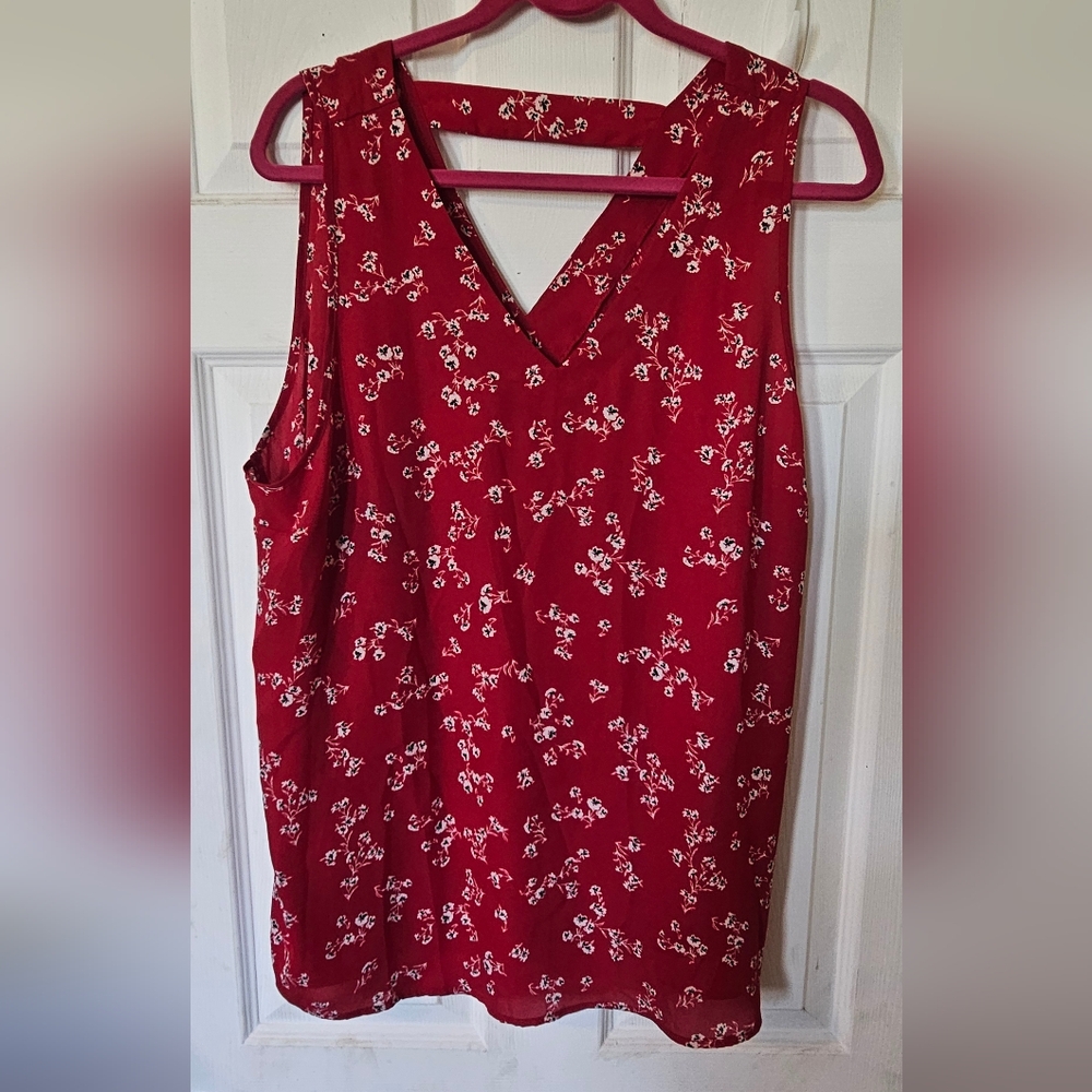 Maurices Red Floral Top
